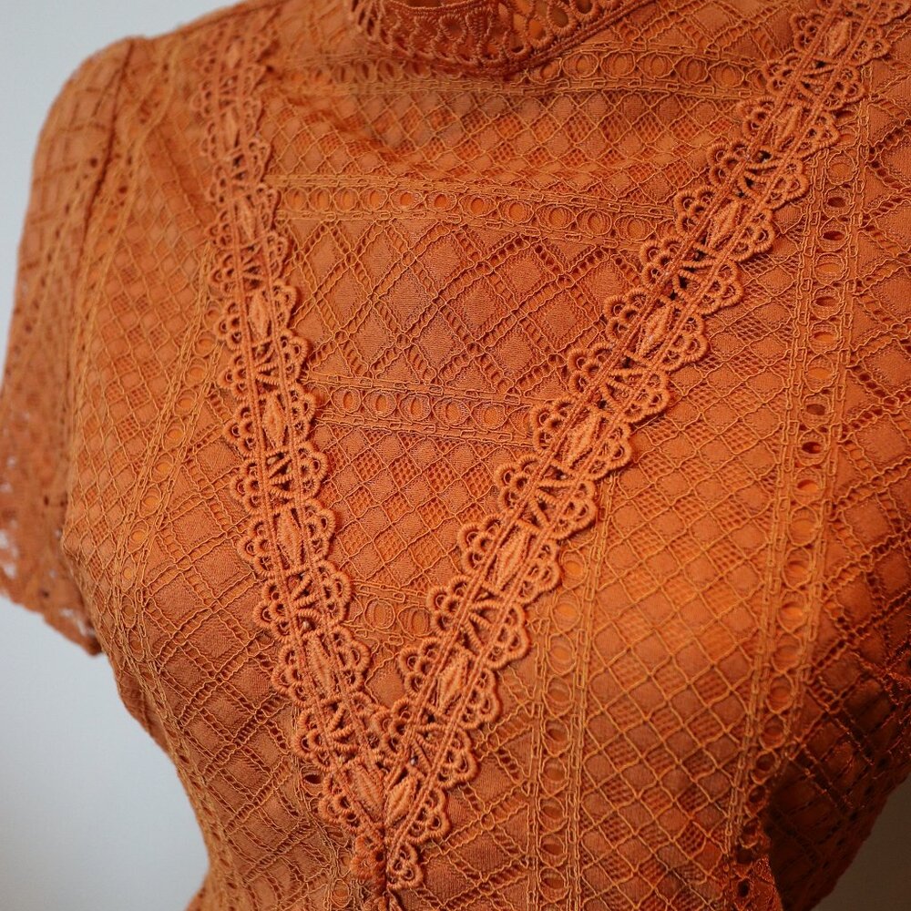 Embroidered Laced Blouse - Picture 3 of 8